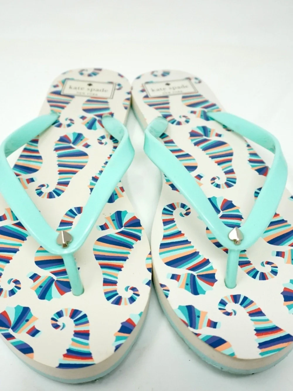 KATE SPADE NEW YORK FELDON Seahorse Print Sandals, Size 9